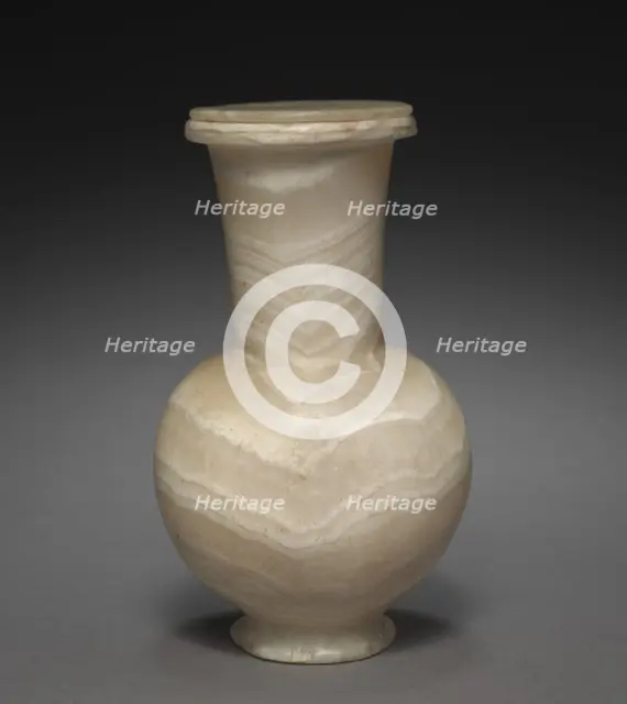 Long-Necked Flask with Lid, 1401-1353 BC. Creator: Unknown.