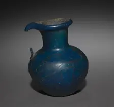 Long-Necked Flask with Strap Handle, 1391-1353 BC. Creator: Unknown