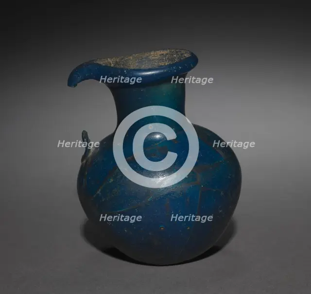 Long-Necked Flask with Strap Handle, 1391-1353 BC. Creator: Unknown.