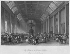 Long Room in the Custom House. Payment of the Customs c1841. Artist: Henry Melville