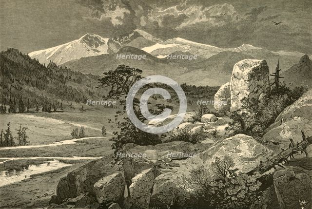 'Long's Peak, from Este's Park', 1874.  Creator: John Karst.