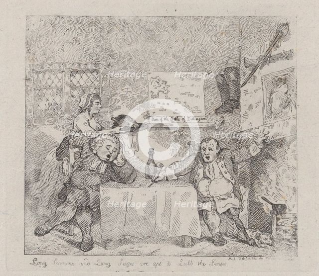 Long Sermons and Long Sieges are apt to Lull the Senses, February 11, 1783., February 11, 1783. Creator: Thomas Rowlandson.