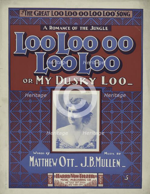 'Loo-loo-oo-loo loo or my dusky Loo', 1901. Creator: Unknown.