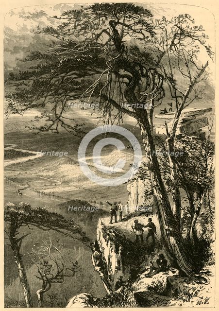 'Lookout Mountain - View from the "Point"', 1872.  Creator: James L. Langridge.