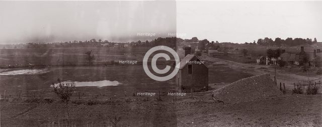 Looking Towards Marye's Heights, Fredericksburg, 1864. Creator: Andrew Joseph Russell.