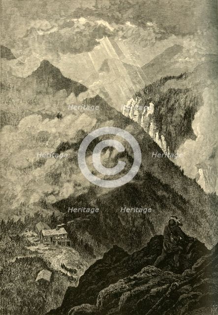 'Looking Towards Smuggler's Notch, from the Nose', 1874.  Creator: W. J. Linton.