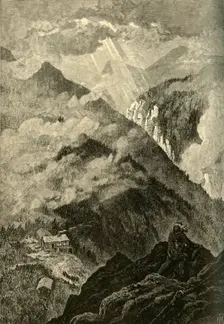 Looking Towards Smuggler's Notch, from the Nose 1874. Creator: W. J. Linton