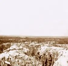 Looking towards the German front line, c1914-c1918