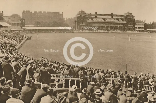 'Looking Towards The Pavilion From The Mound Stand At World-Famous Lord's', c1935. Creator: Unknown.
