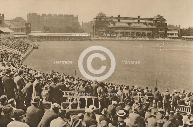 'Looking Towards The Pavilion From The Mound Stand At World-Famous Lord's', c1935. Creator: Unknown.