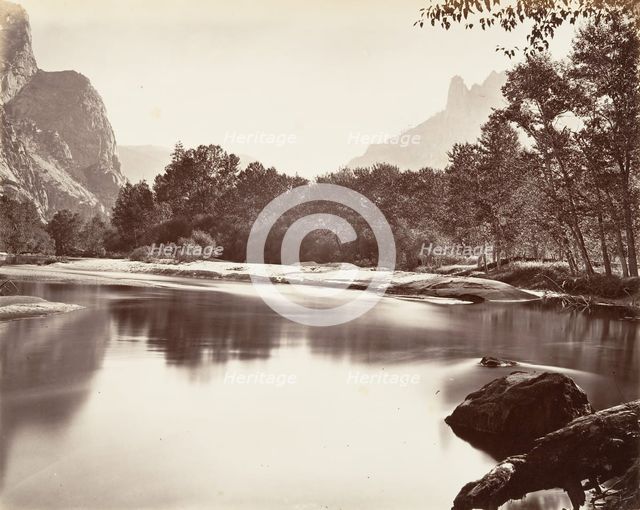 Looking Up Yosemite Valley, ca. 1872, printed ca. 1876. Creator: Carleton Emmons Watkins.