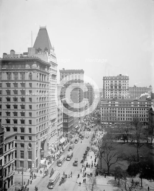 Looking up Broadway from City Hall, New York, c1903. Creator: Unknown.