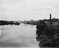 Looking up from Batavia, Fox River, Illinois, between 1880 and 1899. Creator: Unknown