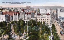 Looking up Hill Street from Central Square, Los Angeles, California, USA, 1915