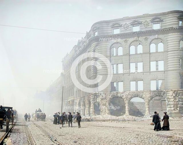 Looking up Market St. from near ferry, San Francisco, Cal., c1906. Creator: Unknown.