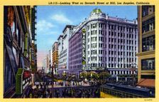 Looking west on 7th Street at Hill Street, Los Angeles, California, USA, 1931