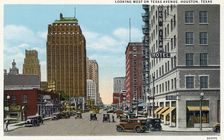 Looking west on Texas Avenue, Houston, Texas, USA, 1930