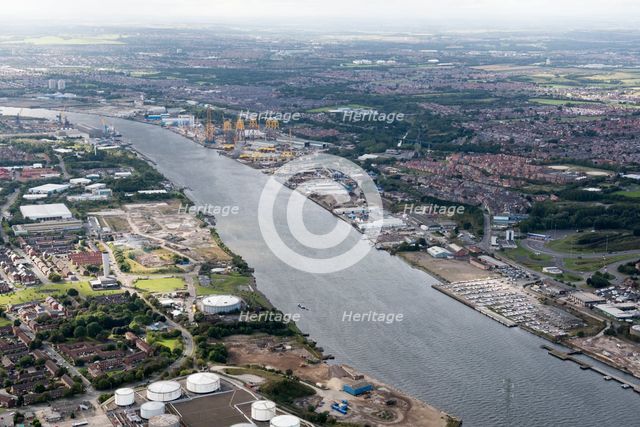 Looking west along the River Tyne, Tyne and Wear, 2017. Creator: Historic England Staff Photographer.