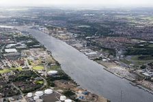 Looking west along the River Tyne, Tyne and Wear, 2017. Creator: Historic England Staff Photographer