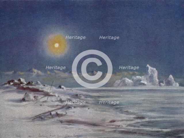 'Looking West from Cape Evans', 1911, (1913). Artist: Edward Wilson.