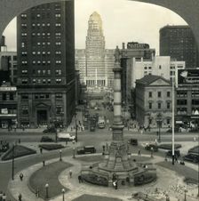 Looking across Lafayette Square from the Public Library to McKinley Monument and City Hall, Buffalo Creator: Unknown
