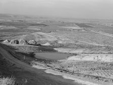 Looking across the Malheur Valley from Lincoln Bench, Malheur County, Oregon, 1939. Creator: Dorothea Lange