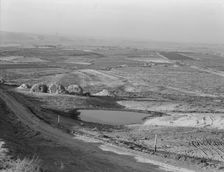 Looking across the Malheur Valley from Lincoln Bench, Malheur County, Oregon, 1939. Creator: Dorothea Lange
