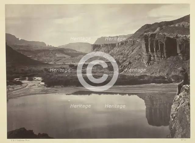 Looking Across the Colorado River to the Mouth of Paria Creek, 1873. Creator: Tim O'Sullivan.