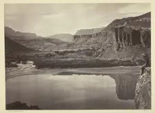 Looking Across the Colorado River to the Mouth of Paria Creek, 1873. Creator: Tim O'Sullivan