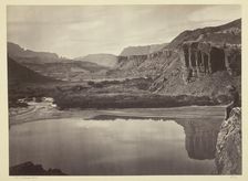 Looking Across the Colorado River to the Mouth of Paria Creek, 1873. Creator: Tim O'Sullivan