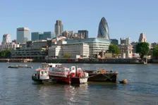 Looking across the Thames towards the City of London. Creator: Peter Thompson