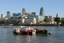 Looking across the Thames towards the City of London. Creator: Peter Thompson