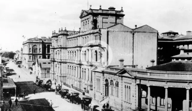 Looking along George Street from the corner of Queen Street, Brisbane, c1898. Creator: Unknown.