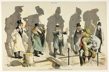 Looking Backward, from Puck, n.d. Creator: Joseph Keppler