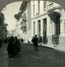 Looking Down One of La Paz's Sloping Streets, Bolivia c1930s. Creator: Unknown