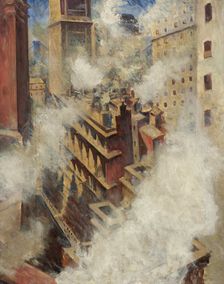 Looking Down Into Wall Street, 1919. Creator: Nevinson, Christopher Richard Wynne (1889-1946)