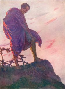 Looking down upon the stream, he stood awhile deep in thought c1912 (1912)