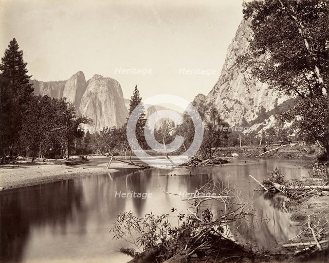 Looking Down Yosemite Valley, ca. 1872, printed ca. 1876. Creator: Carleton Emmons Watkins.