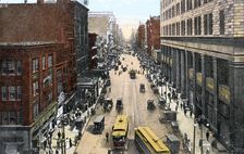 Looking east along Market Street from City Hall, Philadelphia, Pennsylvania, USA, c1900s