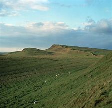 Looking east from Housesteads Roman fort on Hadrian's Wall, 2nd century