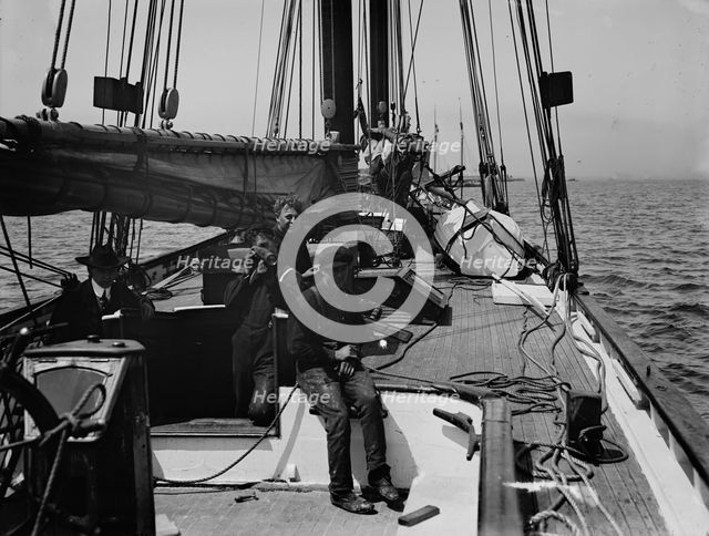 Looking forward on pilot boat no. 2, between 1900 and 1905. Creator: Unknown.