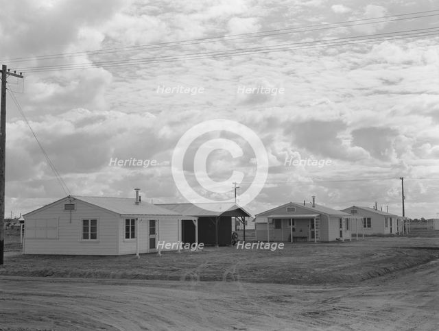 Looking from the camp to adjoining tract, Shafter migrant camp, California, 1938. Creator: Dorothea Lange.