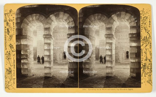 Looking in at West entrance, by Electric light, 1886/88. Creator: Henry Hamilton Bennett.