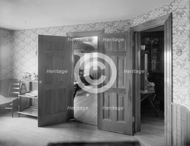 Looking into kitchen, probably in clubhouse, New York City, between 1900 and 1910. Creator: Unknown.