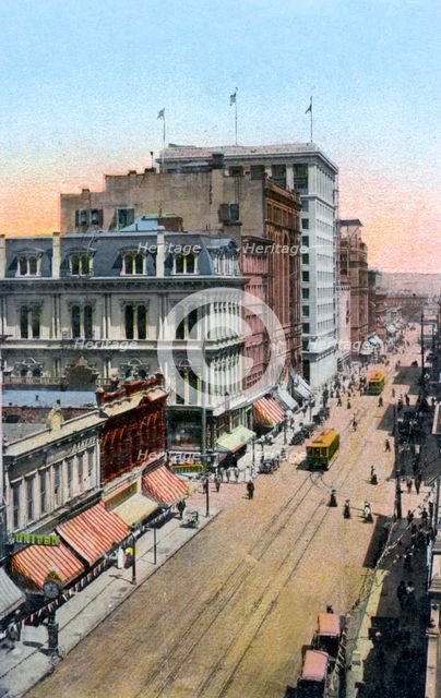 Looking north along Third Street, Portland, Oregon, USA, c1900s. Artist: Unknown