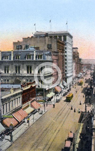 Looking north along Third Street, Portland, Oregon, USA, c1900s. Artist: Unknown