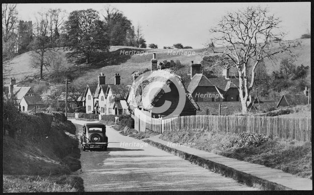 Looking north along Sandhill Close, showing numbers 49-56, Millbrook, Central Bedfordshire, 1940-60. Creator: George R Long.