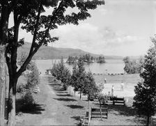 Looking north from Hulett House, Lake George, N.Y., between 1900 and 1910. Creator: Unknown