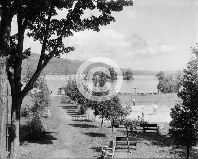 Looking north from Hulett House, Lake George, N.Y., between 1900 and 1910. Creator: Unknown.
