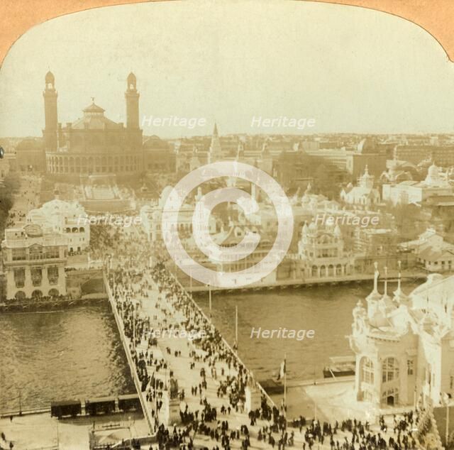'Looking North from the Eiffel Tower, Paris Exposition', 1902.  Creator: Unknown.